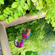 Load image into Gallery viewer, Genie mini Earrings  - Maroon multi