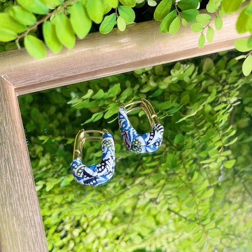 Just for U Earrings - Baby blue