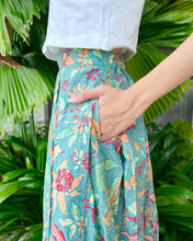Load image into Gallery viewer, Midi skirt - Mariposa Turquoise