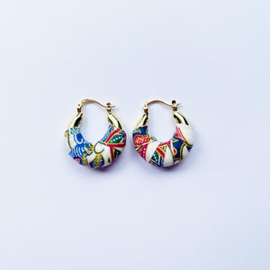 Genie mini Earrings  - White multi