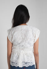 Load image into Gallery viewer, Lace Vinie Peplum - White (SALE)