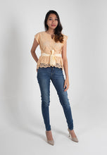 Load image into Gallery viewer, Lace Vinie Peplum - Biege (SALE)