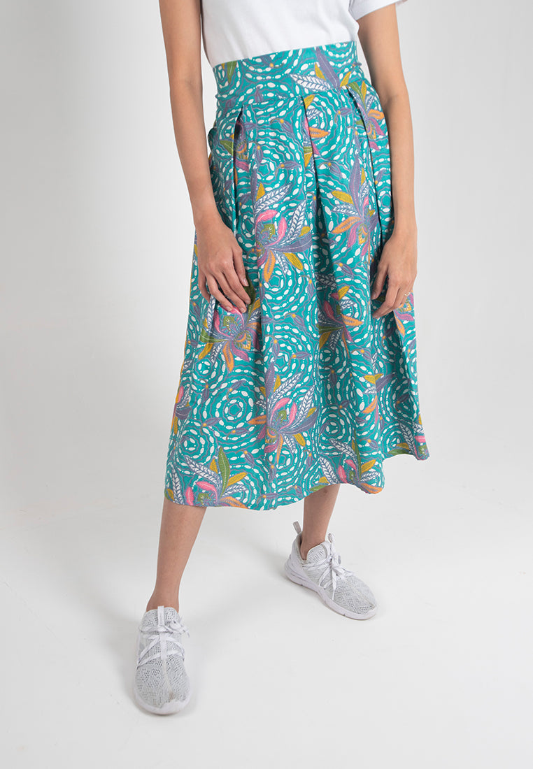 Jasmine Midi Skirt - Turquoise