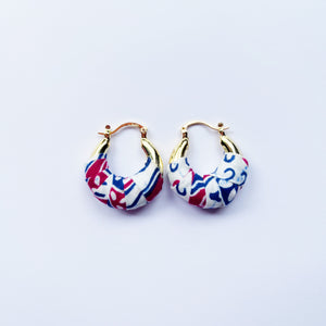 Genie mini Earrings - Red/blue/white