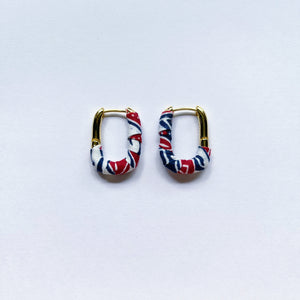 Just for U Earrings - Red/blue/white