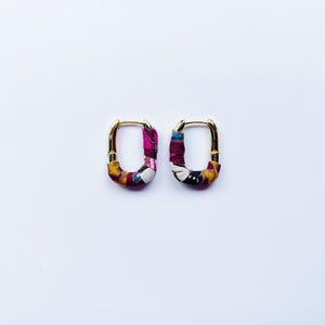 Just for U Earrings - Maroon multi