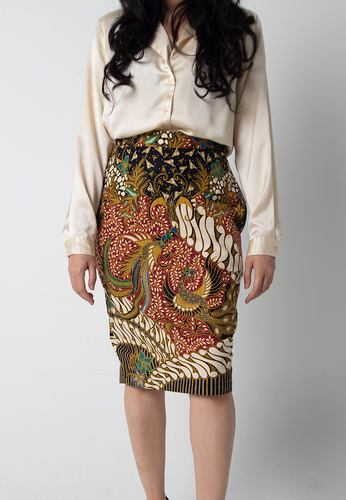 [CLEARANCE] Garuda Pencil Skirt - Black