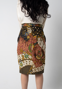 [CLEARANCE] Garuda Pencil Skirt - Black