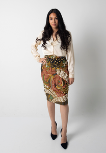 [CLEARANCE] Garuda Pencil Skirt - Black