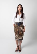 Load image into Gallery viewer, [CLEARANCE] Garuda Pencil Skirt - Blue