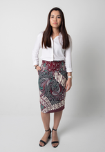 Load image into Gallery viewer, [CLEARANCE] Garuda Pencil Skirt - Maroon