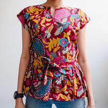 Load image into Gallery viewer, Vinie Peplum in Taman - Maroon