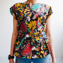 Load image into Gallery viewer, Vinie Peplum in Taman - Black (SALE)
