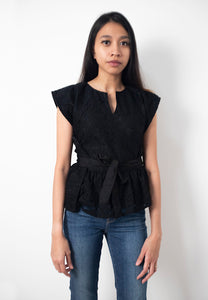 Lace viniePeplum - Black (SALE)