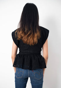 Lace viniePeplum - Black (SALE)