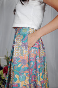 Bunga Midi skirt - Turquoise